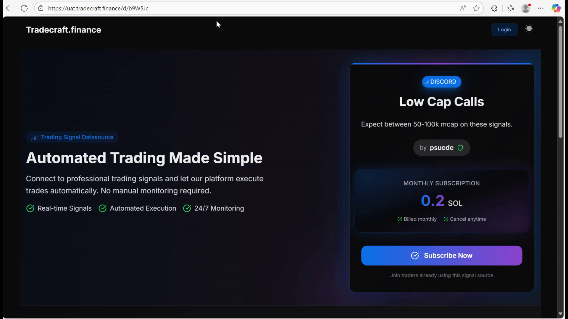 Signal Marketplace